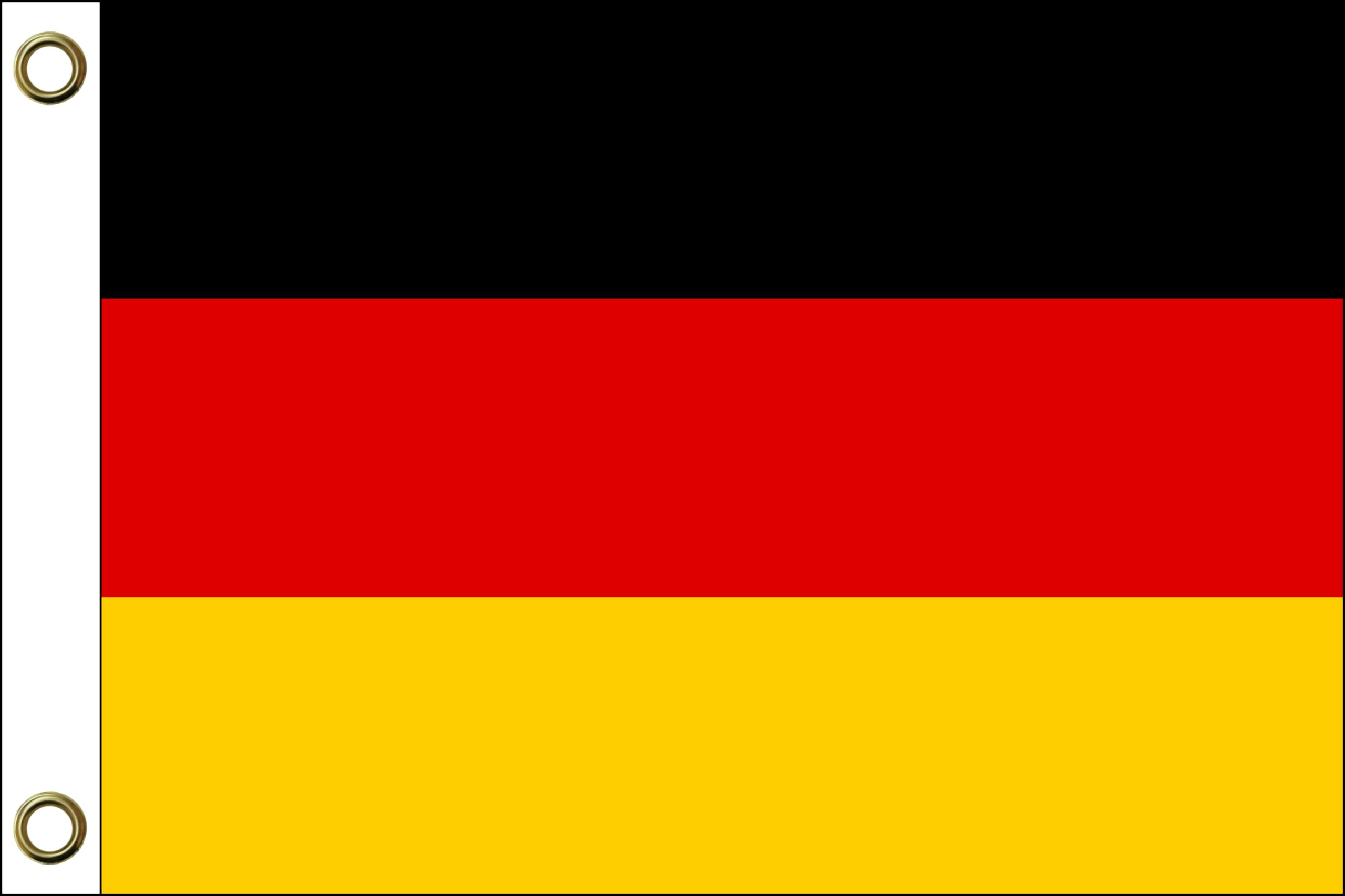 Germany flag, 150 cm x 90 cm / 90 x 150 cm, weatherproof and durable, polyester with two eyelets