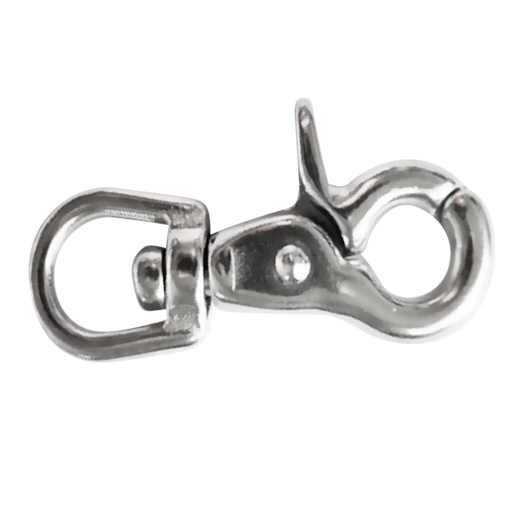 FITYLE Heavy Duty 304 Stainless Steel Lobster Clasp Swivel Snap Hooks Clip Dog Horse Lead Keychain 65mm ()