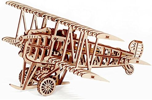 Wood Trick Plane 3D WOODEN PUZZLES / MECHANICAL MODEL - For Kids, Teens, Decor and Best Gift ( Upgrade Version )