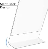 Flow fire A5 Acrylic Sign Holder 2 Pack Slant Back Clear Perspex Display view 5