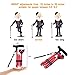 BigAlex Folding Walking Cane with LED Light,Pivoting Quad Base,Adjustable Walking Stick with Carrying Bag for Men/Women(5'5''-6'3'' Red)