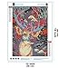 EuTengHao 5D DIY Diamond Painting Twinkle Magic Square Full Drill Diamond Painting Crystal Diamond Embroidery Painting for Living Room Wall Decoration Picture by Xmas Reindeer Deer (30x40CM/12x16inch)