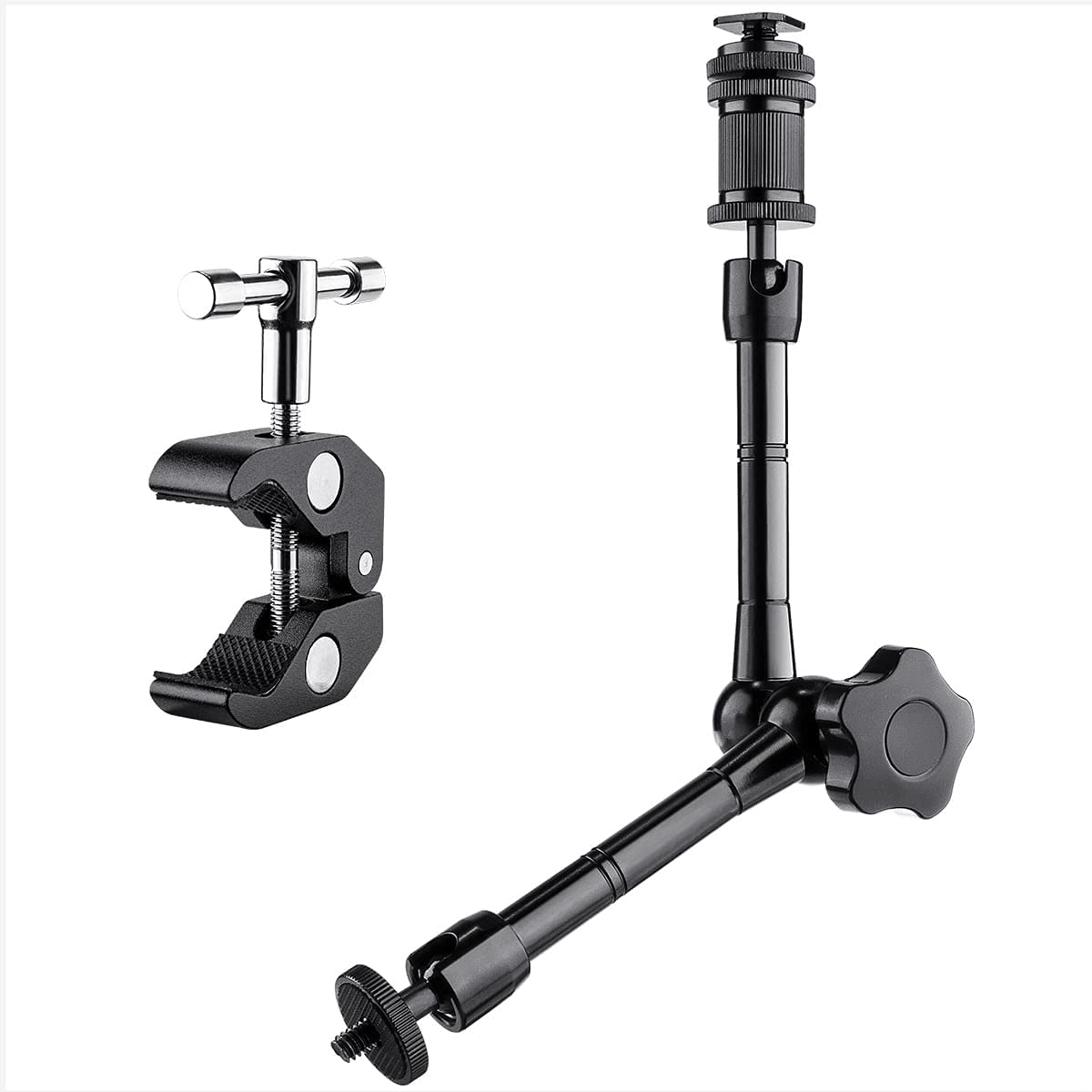 Fomito 11" Inch Articulating Magic Arm + Super Clamp for Camera, LCD Monitor , LED Video Light