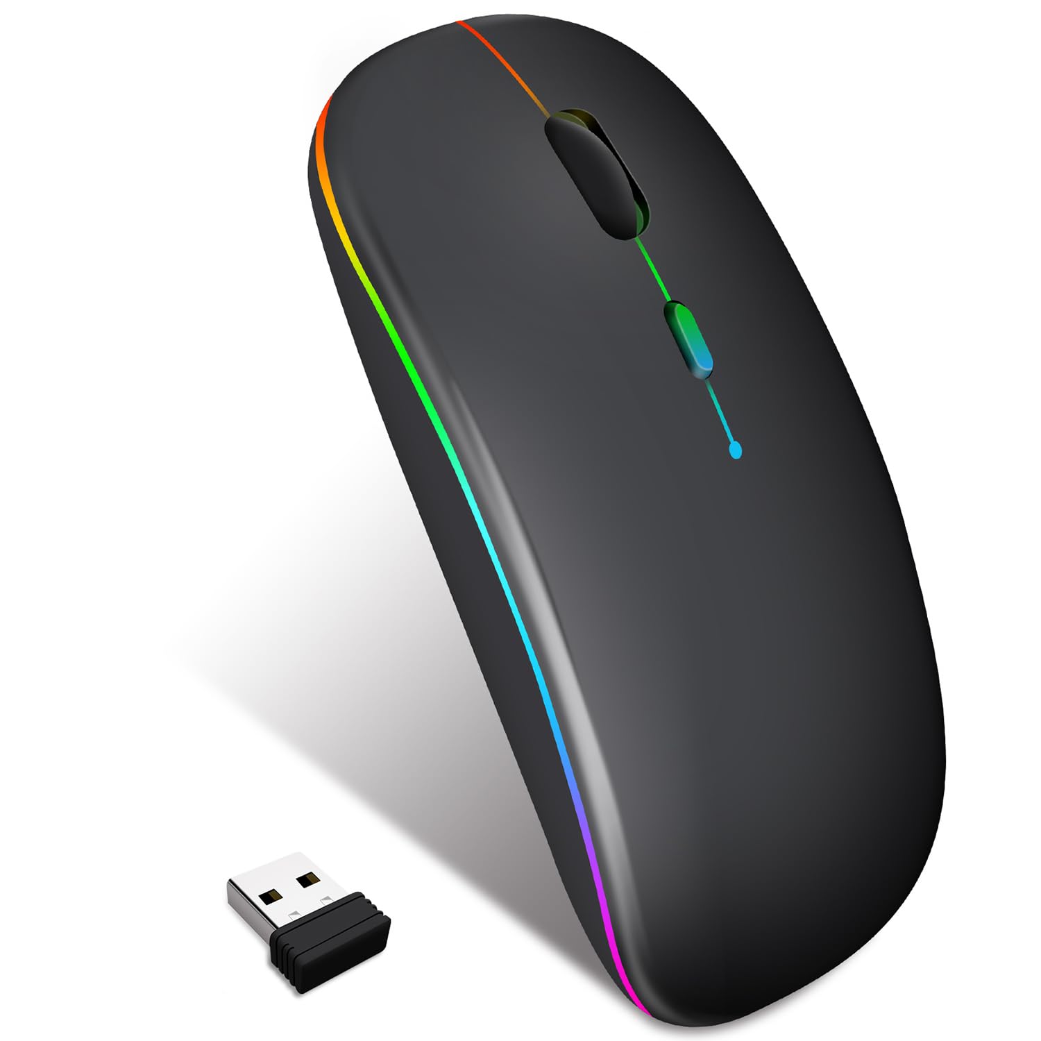 Photo 1 of Neises Wireless Mouse for Computer Laptop,Bluetooth Mouse for Apple MacBook,Dual Mode BT 5.0+ 2.4GHz USB Mice