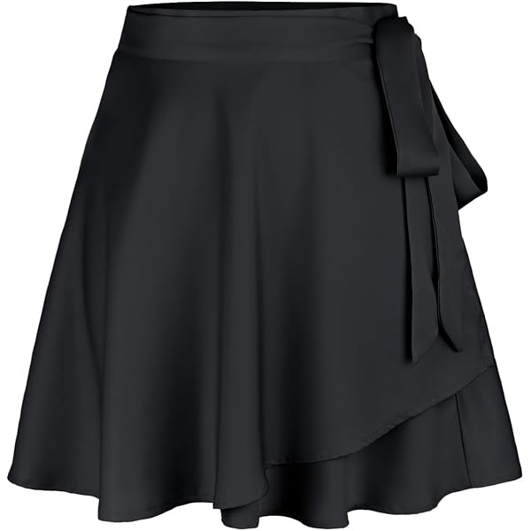 Amazon.com: AmorLee Womens Wrap Mini Skirts Casual High Waist Self