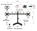 EZM Basic Horizontal Dual Free Standing Monitor Mount Stand with Grommet Mount Option Up to 27