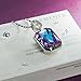 QIANSE Garden Mist Pendant Necklace, Swarovski Crystals Jewelry for Women, Necklace with Birthstones, birthsay gifts for women, anniversary gifts for her, gifts for daughter wife mom sister