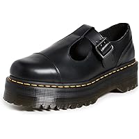 【Dr. Martens】ドクターマーチン　BETHAN UK4 Bethan Polished Smooth Leather Platform Shoes in Black | Dr