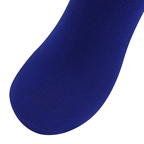 Fasoar Women Men Youth Girls 6-Pairs Referee Knee High Socks Blue Solid Pattern Rugby Socks 6 pack blue One Size
