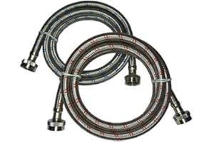 KELARO Premium Stainless Steel Washing Machine Hoses, Color Coded (6-Foot)
