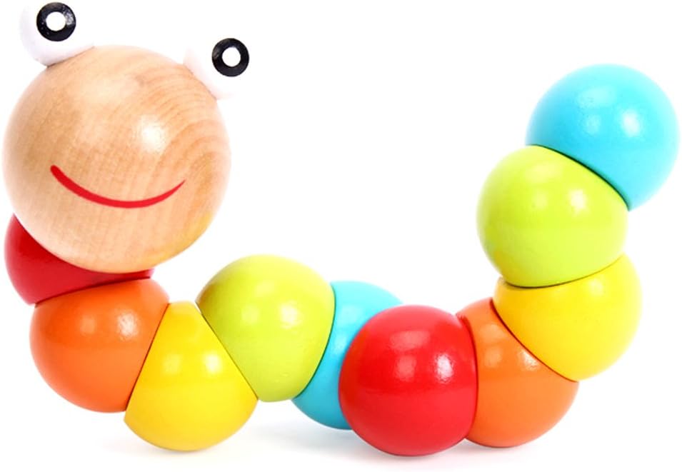 wooden caterpillar toy
