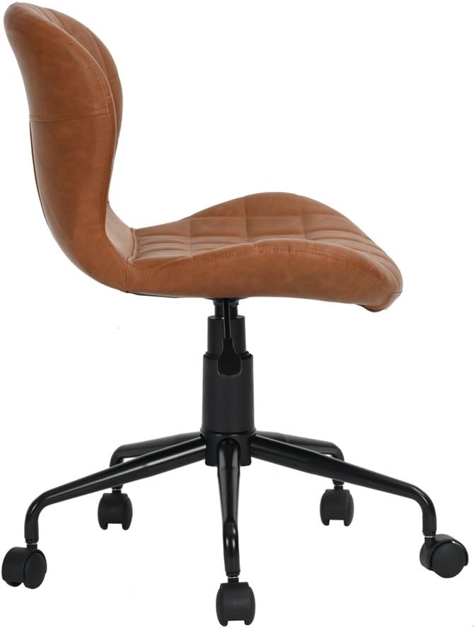 Furnish 1 Chaise De Bureau Marron Vintage Reglable Roulettes Simili Metal Hoc Amazon Fr Cuisine Maison