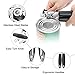 Taisk, Manual Can Stainless-Steel Smooth Edge Tin-Opener Ergonomic Anti-Slip Handles Design Oversized Knob to Easy Turn, Larger, Black
