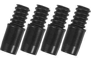 GARVALON 4pcs Threaded Tip Replacement Set for 22mm American Threaded Pole Adapter Broom Handle End Caps for Household Cleani