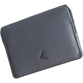 Troubadour Flip Wallet &ndash; Holds up to 8 Cards, GrabTab Quick Card Access, Tap Functionality for Contactless Payments, Full-Grain Calfskin Leather &ndash; Steel Blue
