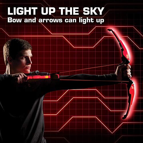 Zing Air Storm FireTek Bow Pack, 1 Red Light Up Firetek Bow and 4 Red