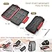 UTEBIT Professional SD Card Case Waterproof 24 Slots Shockproof Memory Card Holder Box Wallet with Lanyard for 12 SD Cards + 12 Micro SD Cards (TF Cards) Rustproof