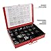 Olympia Tools 90-800 4-Drawer Hardware Organizer includes 2000-pieces Small Hardware, black/red