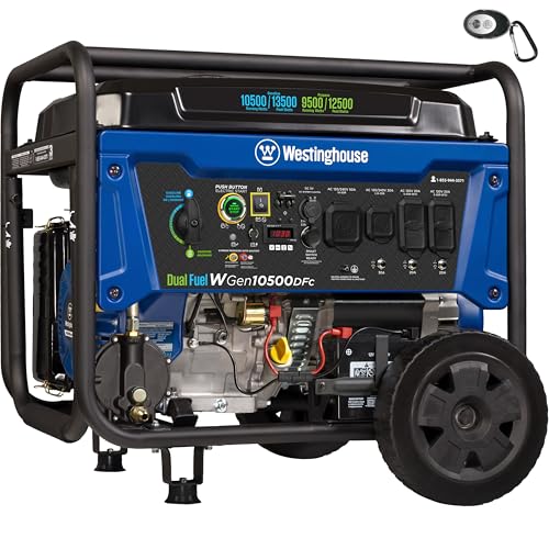 Westinghouse 13500 Peak Watt Dual Fuel Home Backup Portable Generator, Remote Electric