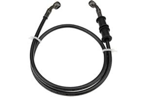 Mtsooning Motorcycles Hydraulic Brake Hose, 90cm/35.43" Black Braided Clutch Oil Pipe, Gas Fuel Line PVC Tube Replacement for Pit Dirt ATV Sport Bikes