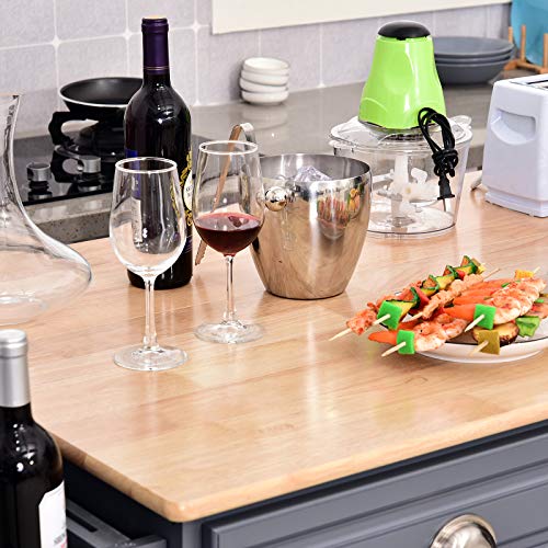 Rolling Oak Wood DropLeaf Kitchen Island Cart With Storage And