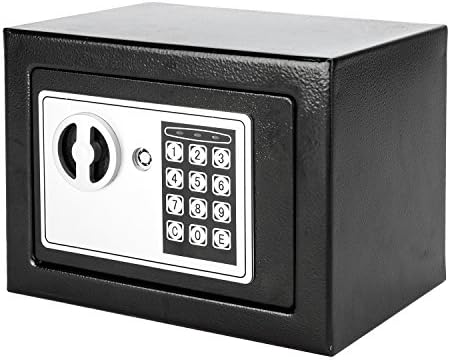 Oguine Digital Safe Box,Fireproof Lock Box, Fireproof Box, Lock Boxes, Money Box,Digital Security Cabinet,Solid Steel Construction Hidden with Deadbolt Lock Wall-Anchoring Design,Includes Keys (Black)