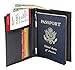 Carbon Leather Passport Holder RFID Blocking Technology Wallet - Slim, Minimalist Sleeve Wallets for Passports, Credit Cards, ID, Money - For Travel, Black Matte