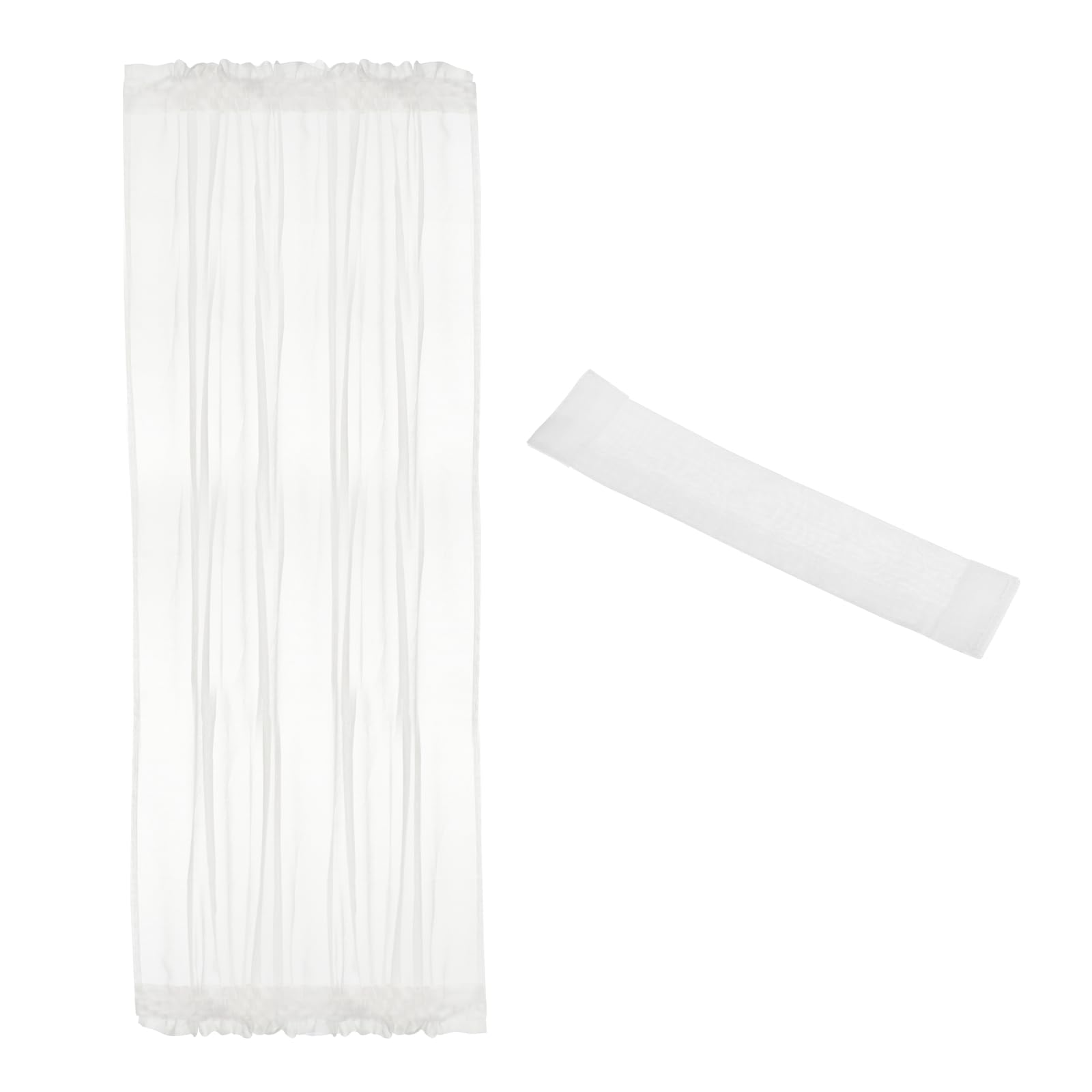 PATIKIL Blackout Door Curtain, 54" W x 72" L French Window Door Half Curtain, Blackout Side Light Decorative Drapery for Kitchen Home, 1 Panel, White