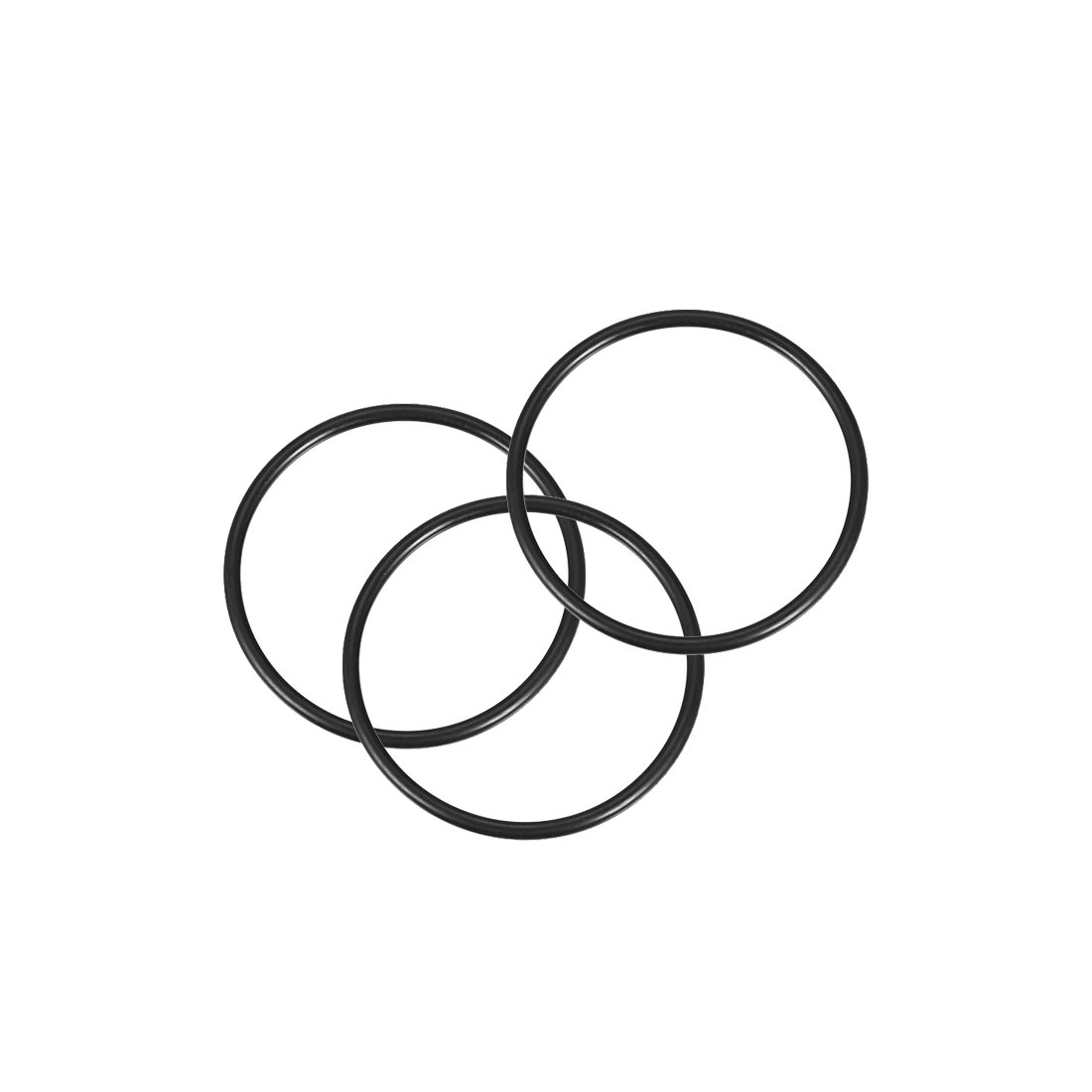 sourcing map Nitrile Rubber O-Rings 50.93mm OD 45.69mm ID 2.62mm Width, Metric Sealing Gasket, Pack of 3