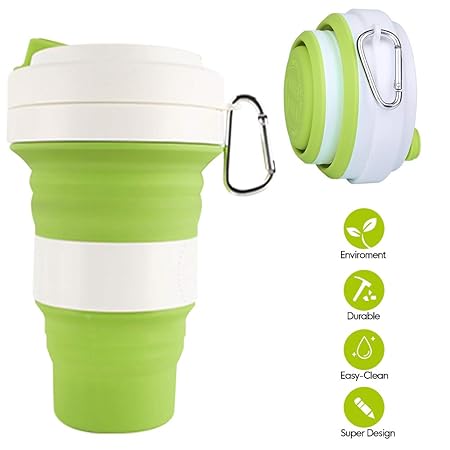 Faltbar Silikonbecher Klappbecher - Idealife 2019 Faltender Becher Faltbare Tasse Silikon für Camping Reise Outdoor-Aktivität