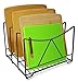 IZLIF Kitchen Houseware Organizer 4 Slot Pantry Rack Cabinet Pantry Organizer Holder (Black)