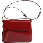 Patent Leather Evening Clutch Shiny Top-handle Purse Mini Shoulder Bag Elegant Handbag for Women