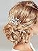 Unicra Silver Bride Wedding Hair Comb Pearl Bridal Hair Piece Rhinestone Hair Accessories for Women and Girls