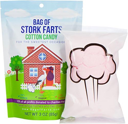 Bag of Stork Farts (Cotton Candy) Funny Baby Shower Gift Registry For New Moms and Dads