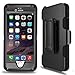iPhone 6s Case, iPhone 6 Case Heavy Duty Drop Protection Tough Shockproof Cover with Belt Clip Built-in Screen Protector for iPhone 6/6s 4.7 (Black),Ptuna