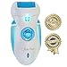 Powerful Electric Foot Callus Remover Rechargeable - Best Electronic Foot Scrubber Buffs Away Calluses, Cracked Dead Hard Skin - Must-Have Foot Care Pedicure Tool for Soft Smooth Feet (Blue)