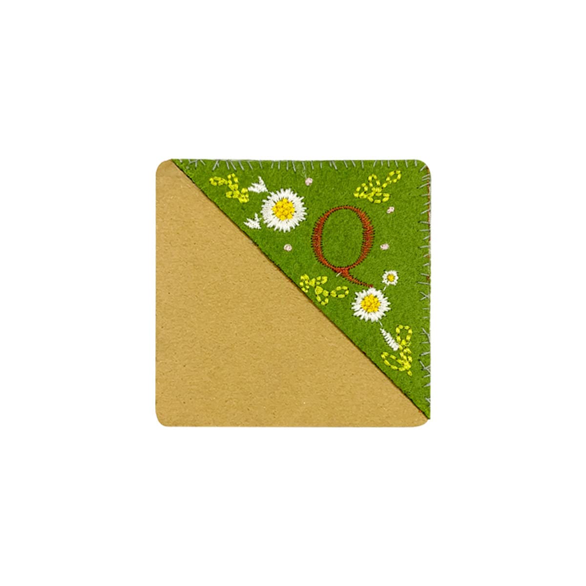 Hand Embroidered Corner Bookmark,Book Marker Clip for Women Christmas Birthday Gift,Unique Letter Embroidery Bookmark for Book Reading Lovers