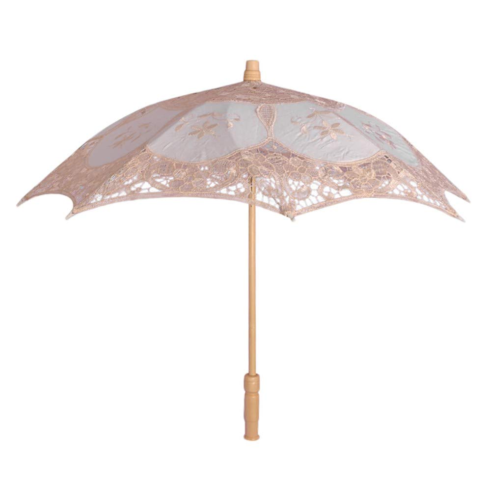 Longay Lace Embroidered Sun Parasol Umbrella Bridal Wedding Dancing