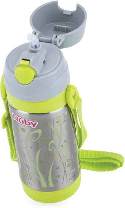 Nuby Thermos Gourde Isotherme En Acier Inoxydable Avec Paille Souple En Silicone 360 Ml Rangement Pour La Cuisine Rangement Et Organisation Helpacreche Co Za