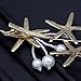 Sunshinesmile Handmade Pearl Headband Starfish Headpiece Bridal Crystal Tiara Wedding Hair Accessories Women Hair Jewelry