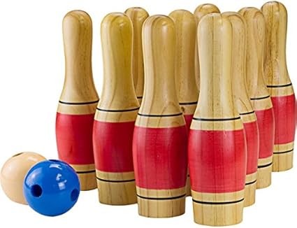 Amazon Com Lawn Bowling Set Sports Equipment Pins Balls Bag 13