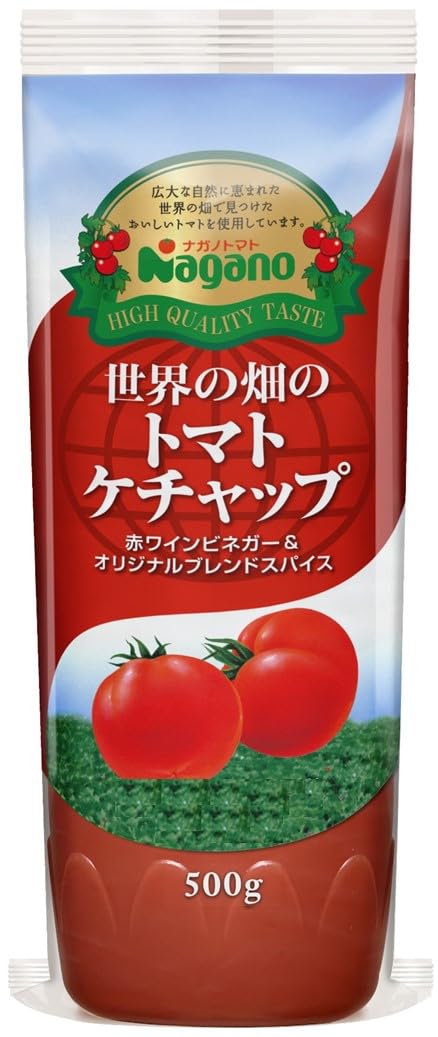 ナガノトマト 世界の畑のトマトケチャップ 500g×2袋商品画像