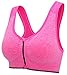 Women's Front Zipper Closure Sports Bra Padded Workout Yoga Bras