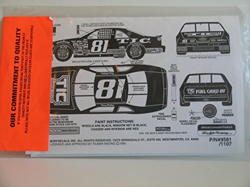 Slixx Decals "Red Line Oil Monogram '95 T-Bird Stock Car"