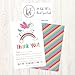 Hadley Designs 25 Unicorn Kids Thank You Cards, Fill In Thank You Notes For Kid, Blank Personalized Thank Yous For Birthday Gifts, Stationery For Children Boys and Girls