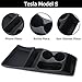PROBASTO Tesla Model S Center Container/Cup Holder Tesla Console Container Center Storage Box for Model S 2012 2013 2014 2015 JY Silicone, Black