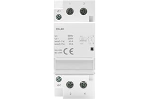 Good BNTai Automatic AC Contactor HC-25A 110V 230V 25A 2 Pole Universal Circuit Control DIN Rail Mount (2P 63A 2NO 110VAC)