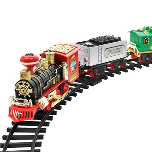 Aurorax Kids Toy - Remote Control Conveyance Car Electric Steam Smoke RC Train Set Model Toy Gift Toy Educational Toy Toddler Infant Intelligence Toys Boys Girls Best Gift (A)