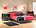Basic Collection Platform Bed with Moulding - Queen Size - Black - Contemporary Design - by South Shore