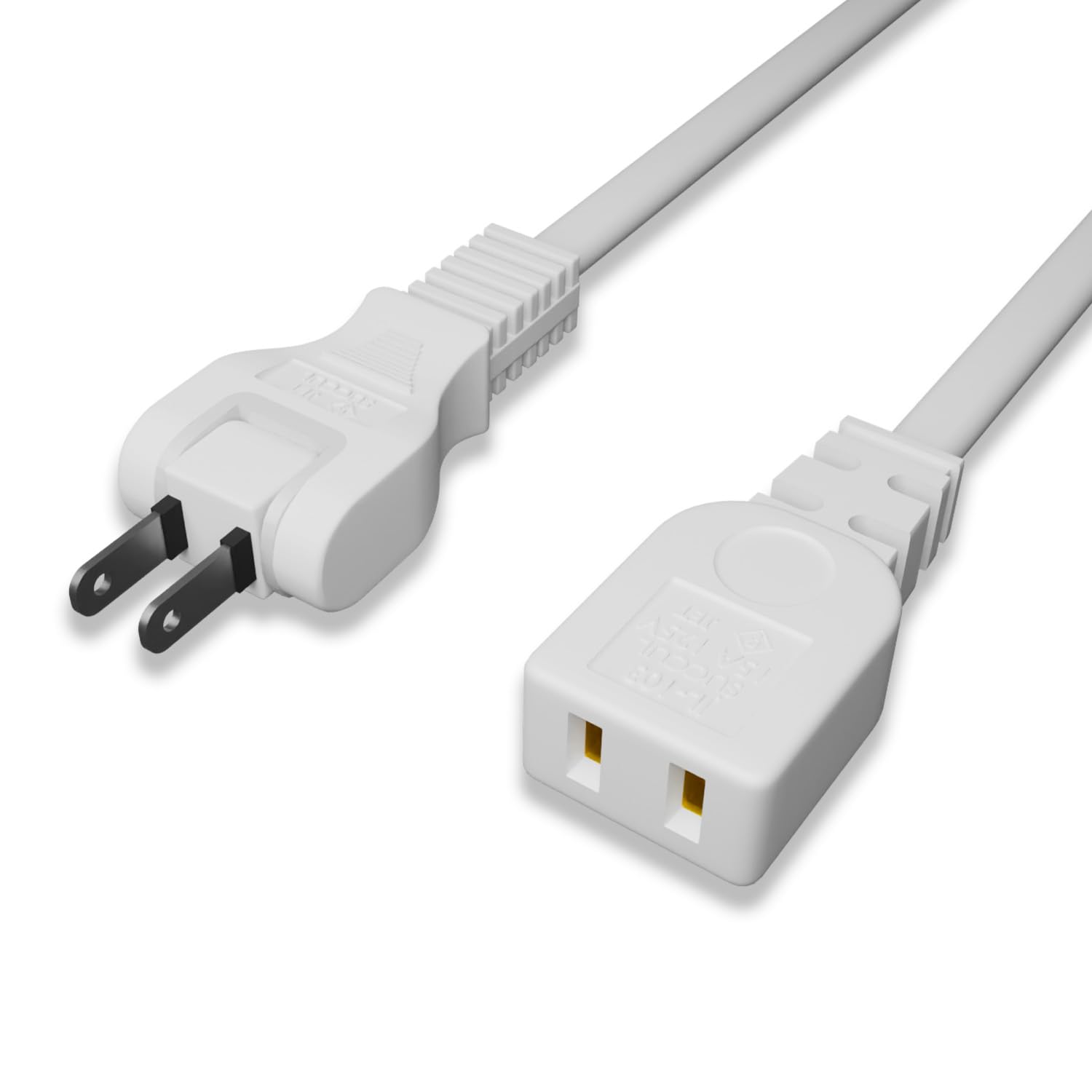KOZATO 電源延長コード 5m 15A 最大1500Wまで PSE適合 電源コード 延長ケーブル 屋内用 電源増設 2芯 ホワイト(5M) の商品画像